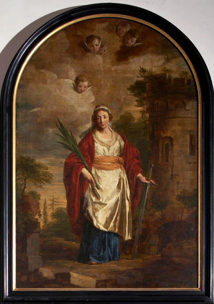 De Heilige Barbara door Pieter-Jozef-Verhaghen