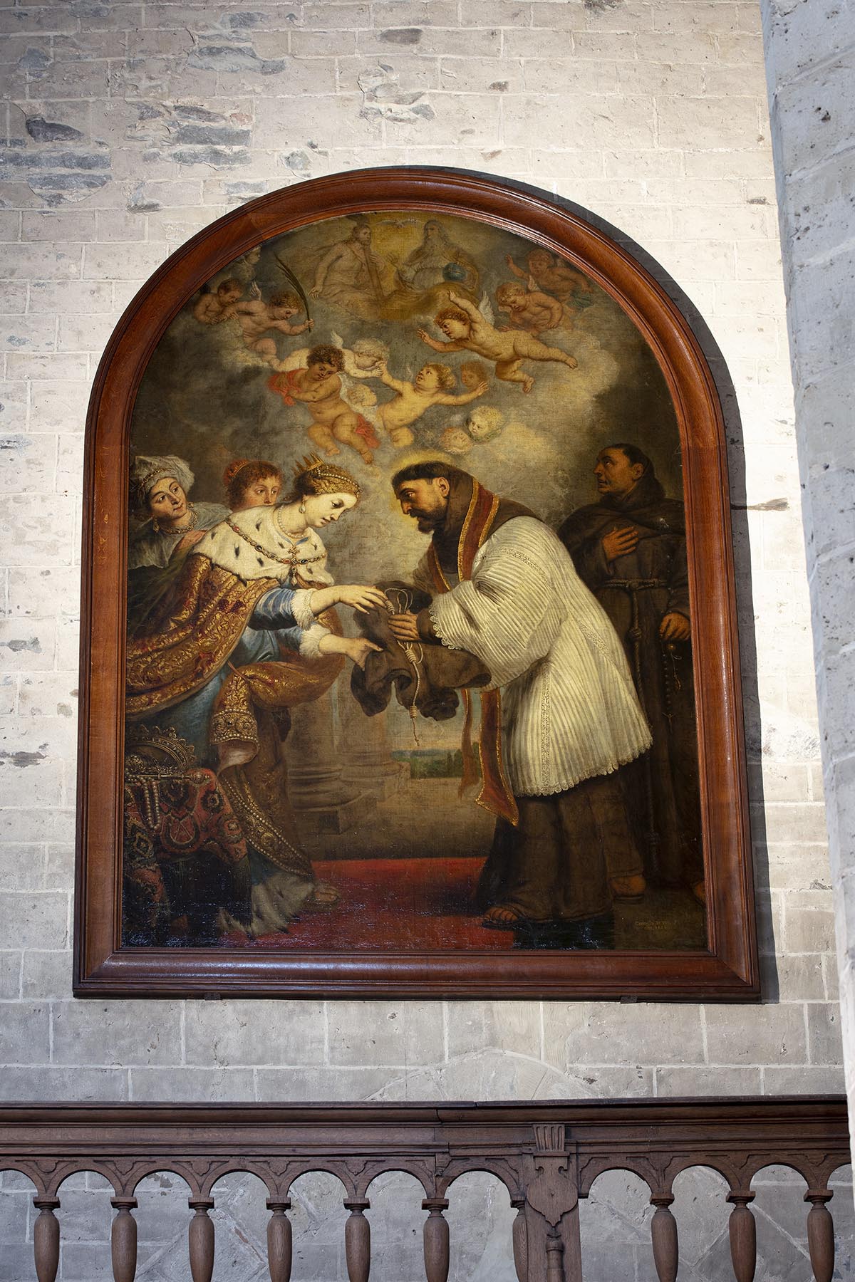 De Heilige Franciscus overhandigt het ordekleed aan de heilige Clara - Cornelis de Vos