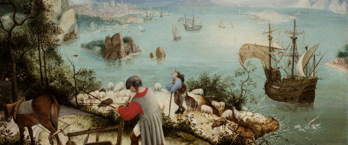 De val van Icarus - Toegeschreven aan Bruegel